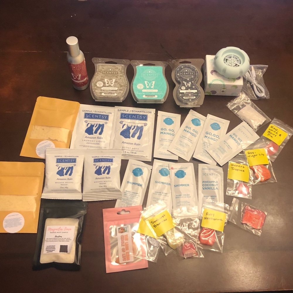 Scentsy Lot NEW room spray bars mini fan diffuser pods samples Over $45 value!